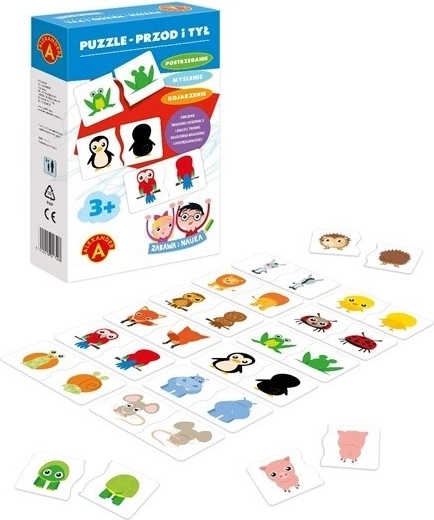 Front and back puzzles, fun and learning