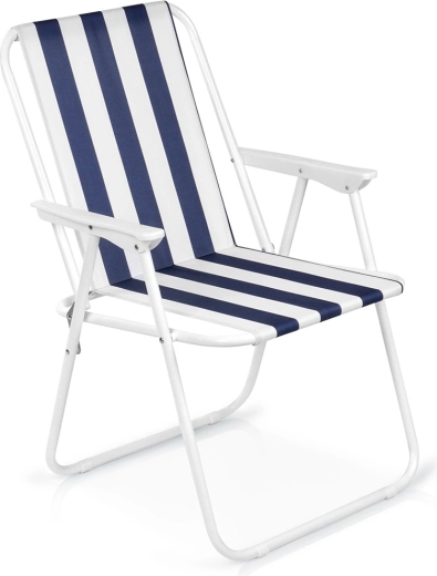 Vilde folding camping chair with stripes