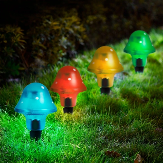 Zonne-LED-tuinlamp in de vorm van een paddenstoel - 1 stuk