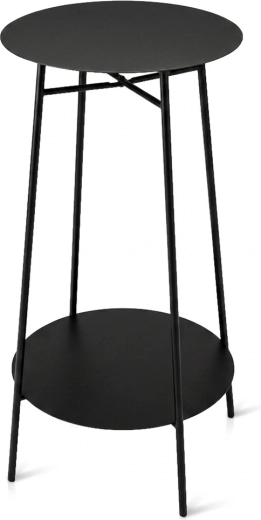 Black Metal Side Table 30 × 60 cm