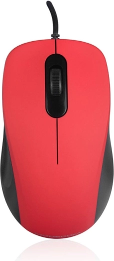 Silent wired optical mouse MODECOM MC-M10S, red