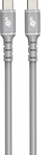 Silicone USB C - USB C cable 1m gray