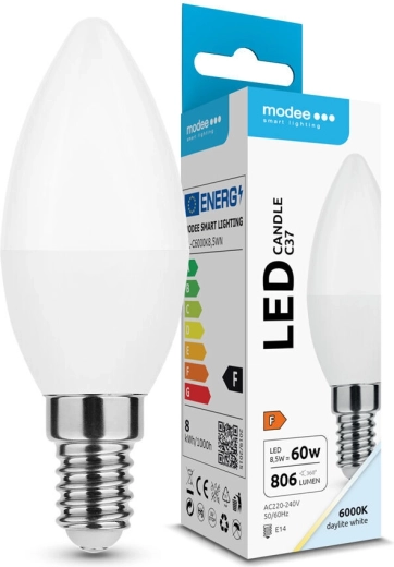 Modee LED-Kerzenlampe C37 8,5 W E14 806 lm Kaltweiß