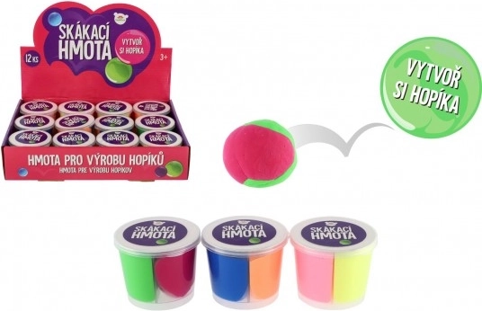 Bouncy molding compound in a cup 7 × 6 cm, mix of 3 colors
