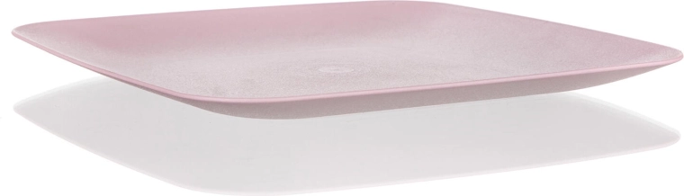 Shallow square plate 23.5 cm pink CULINARIA