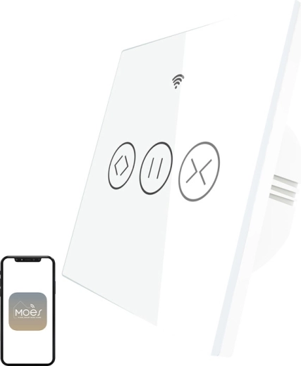 Interrupteur intelligent Wi‑Fi tactile pour volets Moes - 1 pièce