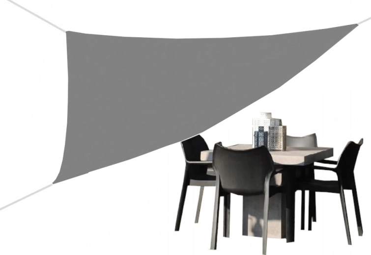 Driehoekig schaduwdoek 3 × 3 × 3 m grijs