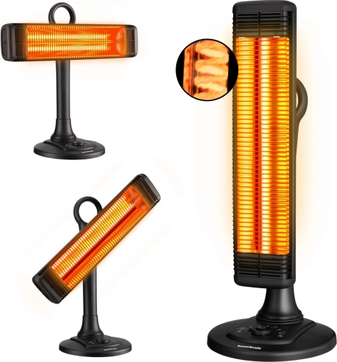 Infrared patio heater with oscillation 1000 W Bauerkraft