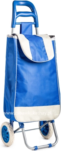 Shopping trolley bag on wheels, blue - 1 piece