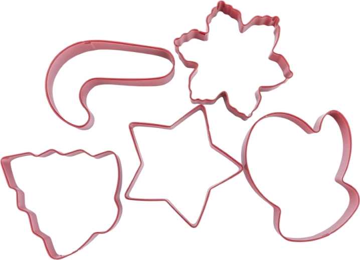 Set mit 6 Edelstahl-Ausstechformen für Weihnachtsplätzchen