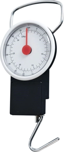 Pèse-bagages mécanique avec mètre 32 kg