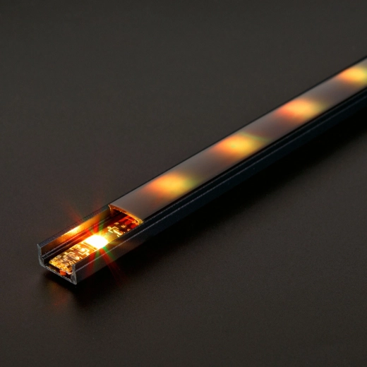 Schwarze U-förmige Aluminiumleiste für LED-Streifen