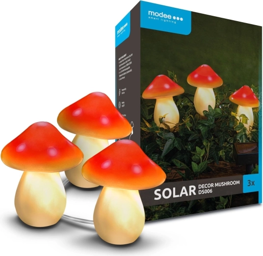 Modee decoratieve solar LED-lampen in de vorm van paddenstoelen, 3 stuks