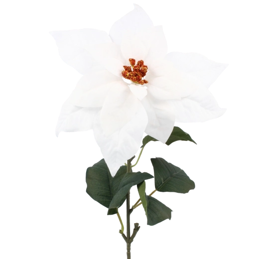 Branche artificielle d’étoile de Noël 72 cm blanche