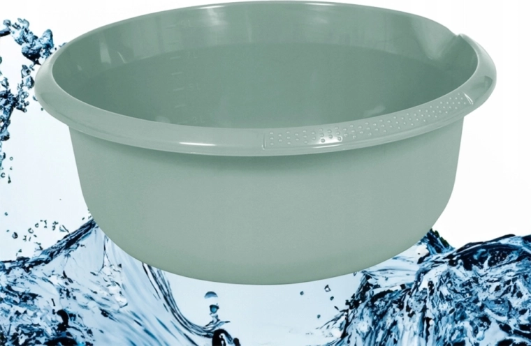 Round Bowl Nordic Green 36 cm, 9 L with Pouring Spout