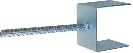 Sabot d’ancrage au sol 80 × 80 mm galvanisé