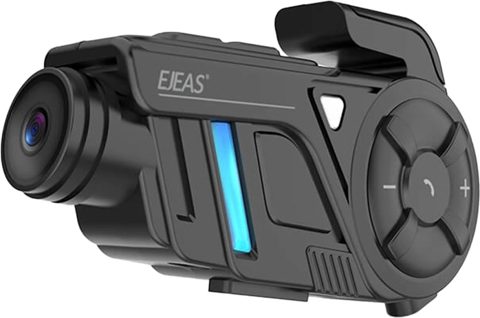 EJEAS K1 Pro+ motorcycle intercom with camera and recorder