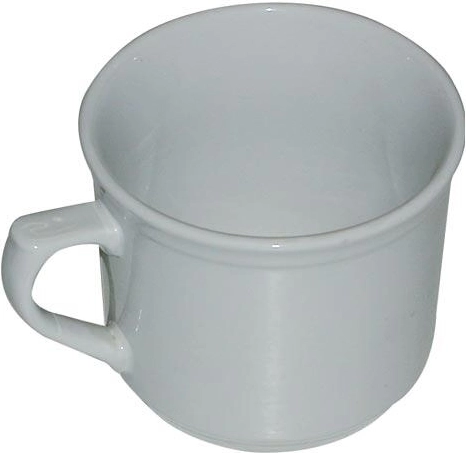 Ceramic camp mug 620 ml without decor white
