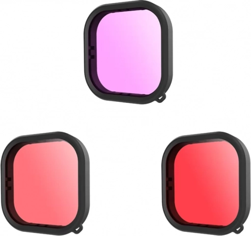 Set waterdichte Telesin-filters voor GoPro Hero 9 / Hero 10 / Hero 11 / Hero 12 (GP-FLT-904)