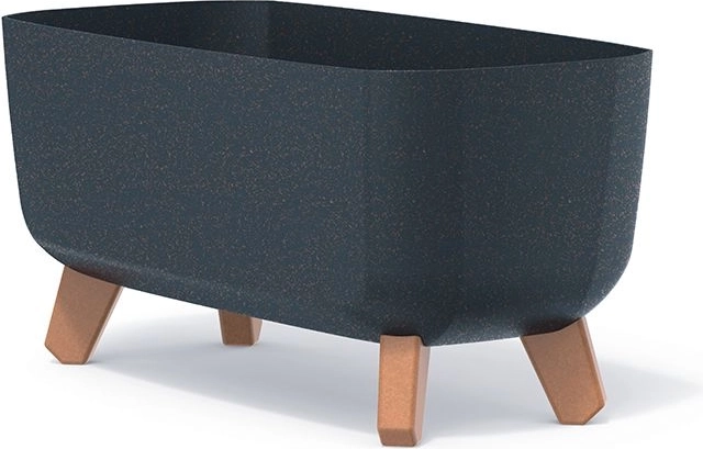 Planter with legs GRACIA CASE ECO WOOD 39 cm anthracite