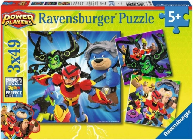 Ravensburger puzzel Power Players 3×49 stukjes