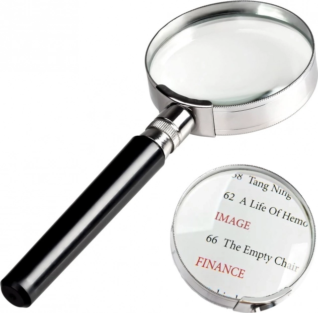 Klassieke metalen loep 75 mm