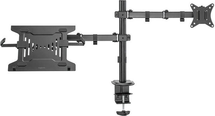 Monitor 13–32" and Laptop/Tablet Mount with Dual Arm