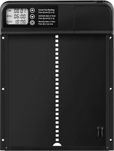Automatic chicken coop door with timer and light sensor - 1 piece