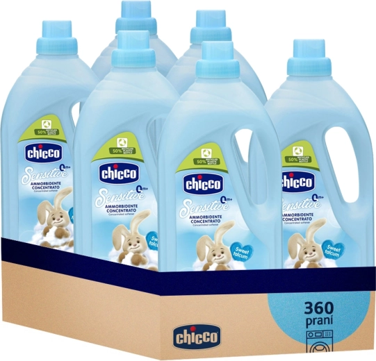 Chicco Baby Sensitive Sweet Talcum Concentrated Fabric Softener 1.5 l - 6 pcs
