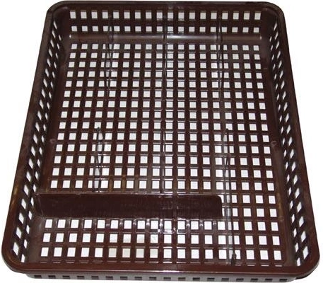 Casiers à couverts larges pour tiroir 35 × 26 × 4,5 cm, plastique marron