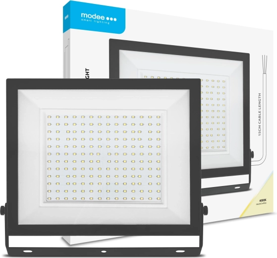 Modee LED Floodlight E‑series Slim 150 W, 120°, 12,000 lm, neutral white