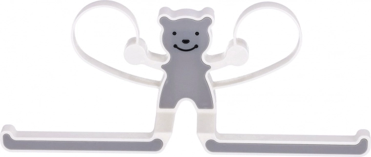 Multifunctionele kapstok met beertje - grijs