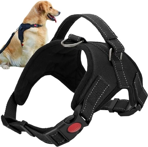 Druckfreies Hundegeschirr M, schwarz