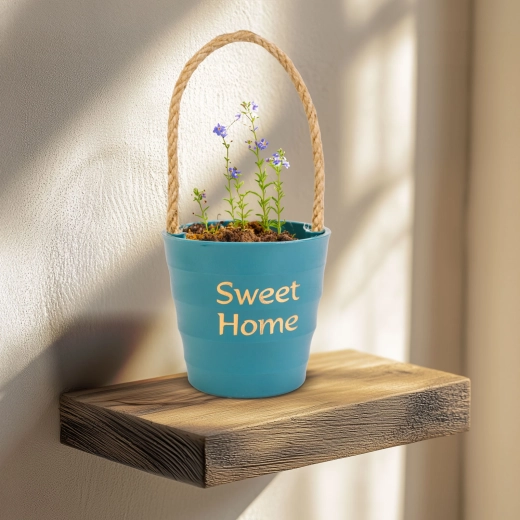 Cache-pot décoratif avec corde 9 × 8 cm - 1 pièce