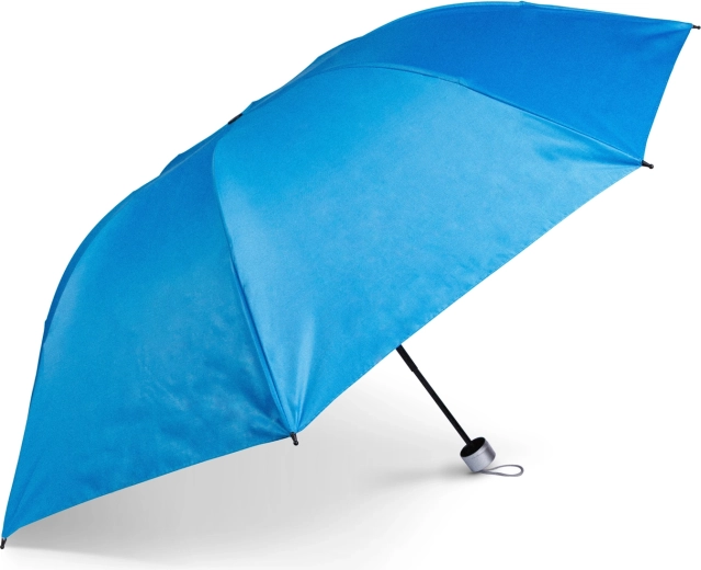 Blauwe opvouwbare paraplu 96 cm met 8 baleinen