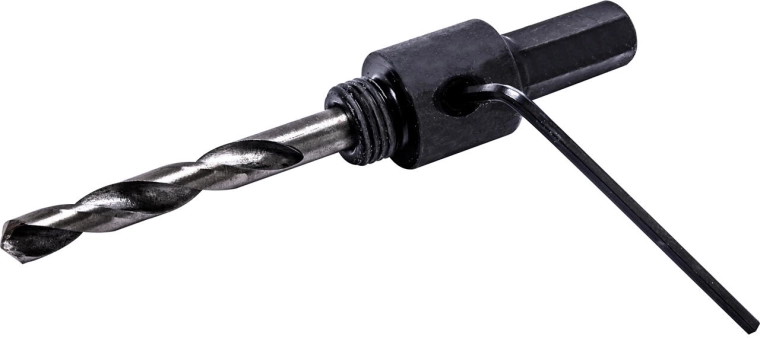 Mandrin pour couronnes trépan bimétal 14–30 mm avec foret pilote