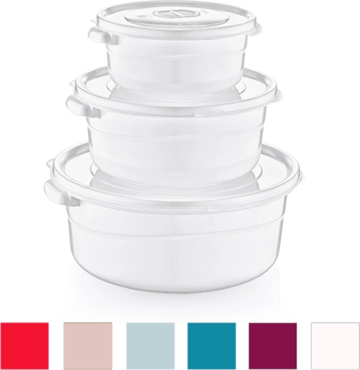 Ensemble de récipients ronds Mikrofresh 0,5 l, 1 l et 2 l