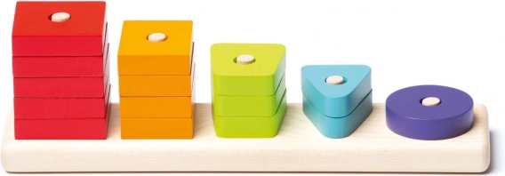 CUBIKA shape sorter – wooden puzzle, 16 pieces