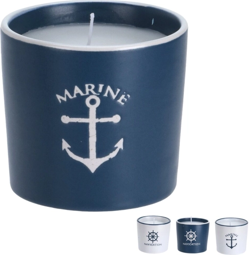 Decoratieve kaars SEA in een keramische houder