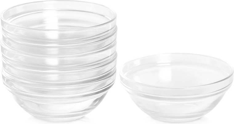 Glass bowls for sauces and dips 9 cm, set of 6, 135 ml Vilde