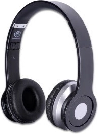 Cristal Black wireless stereo headphones with microphone