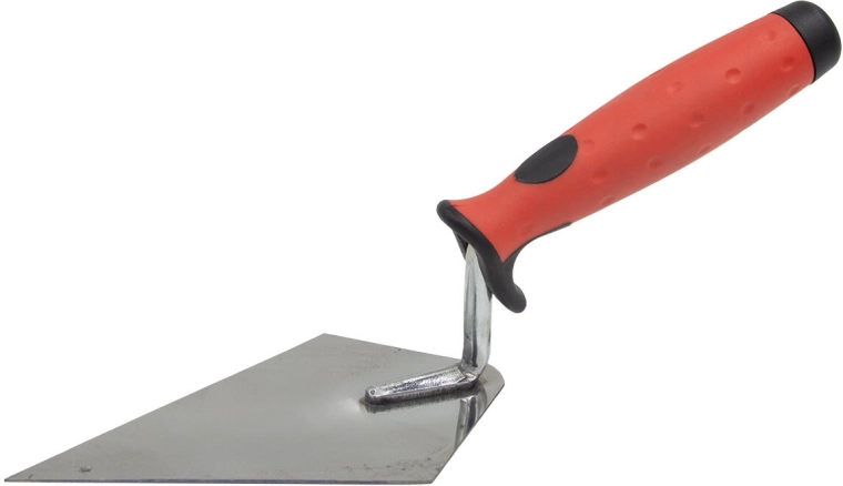Stainless steel roofer’s spoon 140 × 95 mm with rubber handle