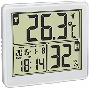 Digital thermometer with hygrometer and backlight TFA, white