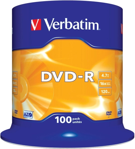 Verbatim DVD-R Matt Silver 4,7 GB 16x - 100 stuks