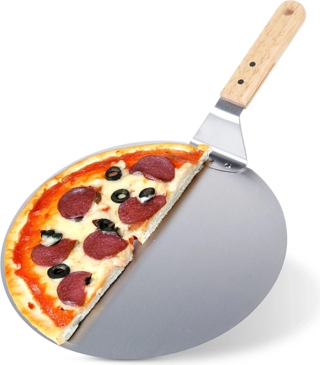 Pelle à pizza en acier avec manche en bois 48,5 × 30,5 cm VILDE