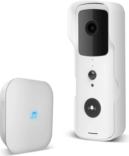 Slimme wifi-video-intercom met accu en draadloze binnenbel