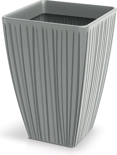 Bloempot Fero Square High 40 cm – beton grijs, hoge vierkante kunststof plantenbak