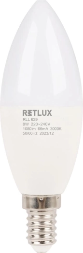 Ampoule LED Retlux en forme de flamme E14 8 W blanc chaud