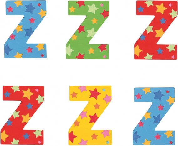 Großer hölzerner Buchstabe mit Stern