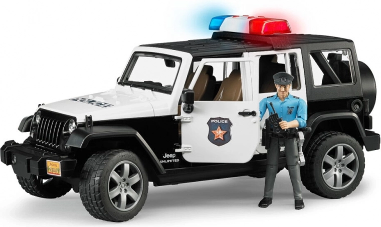 Bruder Jeep Wrangler Rubicon politie met figuur
